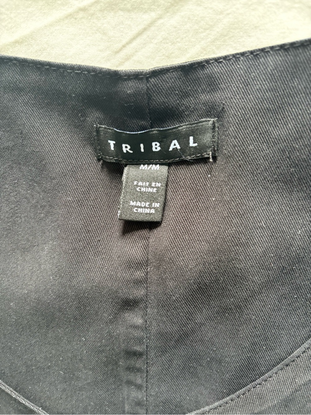 Tribal Structured Black Button Up Vest - 100% Lyocell - Size M - Picture 5 of 8